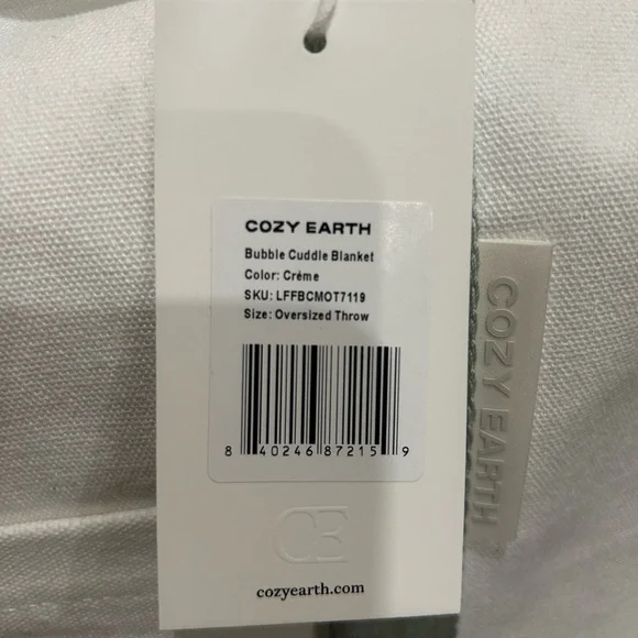 Cozy Earth Bubble Cuddle Cream Throw Oversized Blanket NEW in plastic - Picture 4 of 5